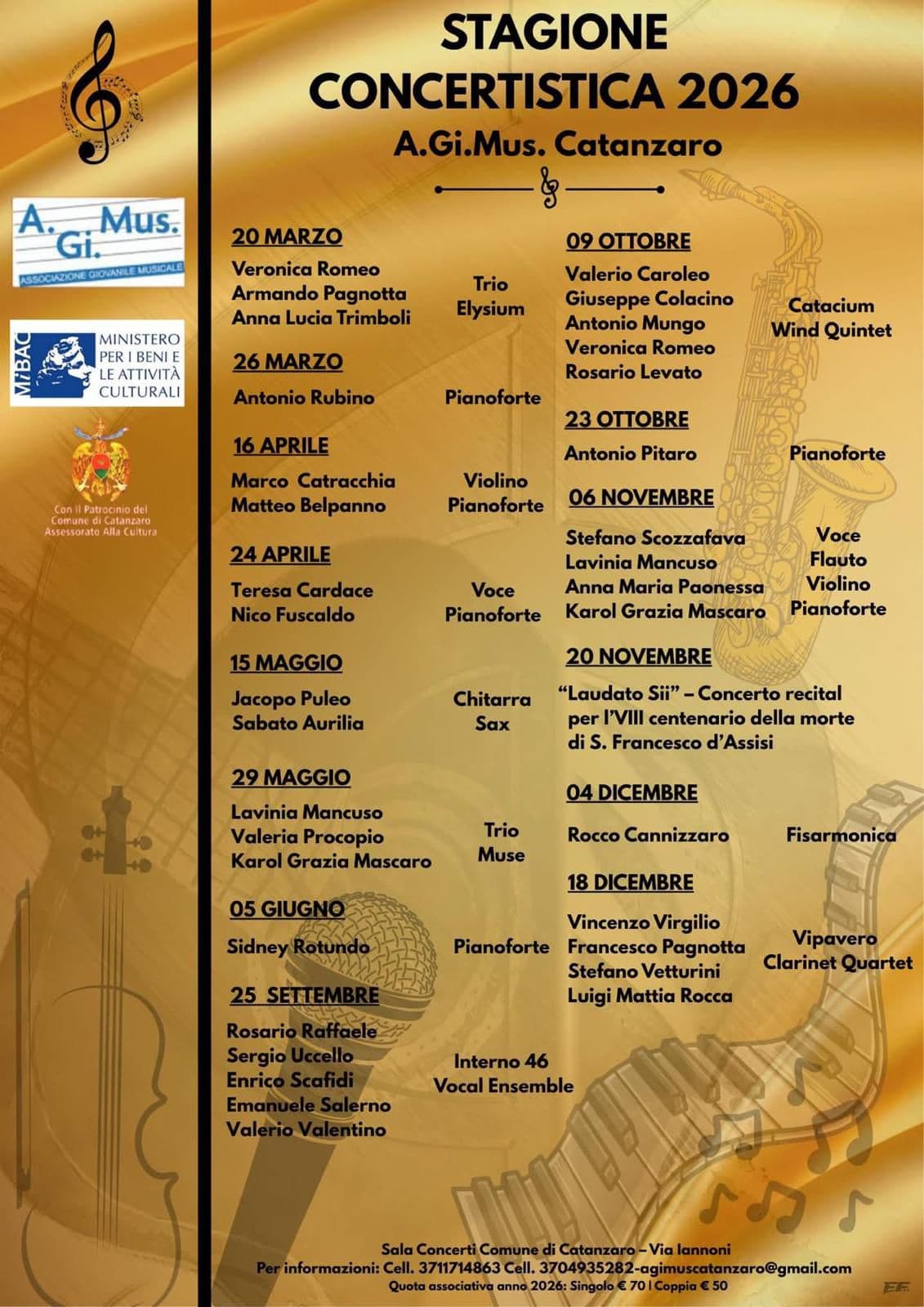 Stagione Concertistica di A.Gi.Mus. Catanzaro - immagine 1