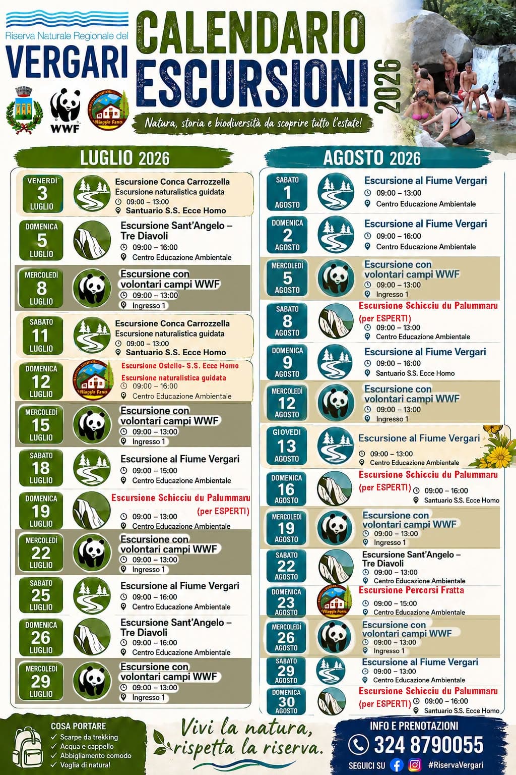 Calendario Escursioni nella Riserva Naturale Regionale del Vergari - immagine 1